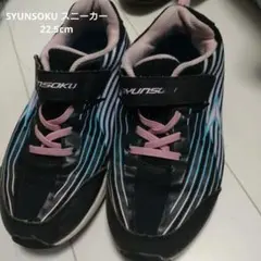 SYUNSOKU スニーカー 黒/青/ピンク　22.5cm