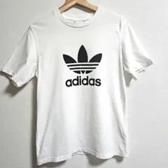 adidas ロゴプリント Tシャツ ホワイト ロゴあり クラシック 白