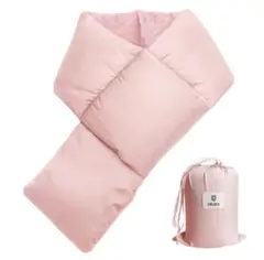 【#CALOICS試着のみ】ダウン マフラー ネックウォーマー　サクラピンク