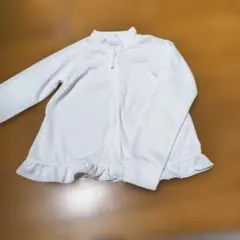 美品☆ホワイト ラッシュガード フリル裾　130