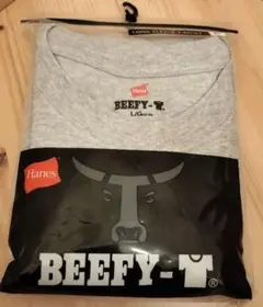 Hanes BEEFY-T 長袖Tシャツ Lサイズ グレーのサムネイル