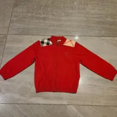 美品バーバリー赤チェックセーター90cm