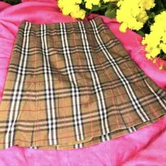 希少✨バーバリーブルーレーベル　ノバチェック　スカート　ウール　ミニスカート