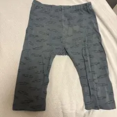 車プリント グレー ハーフパンツ