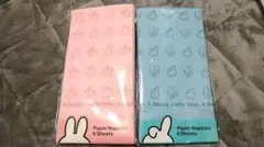 ミッフィー ペーパーナプキン ピンク 水色 2セット 可愛い 便利 食事 料理