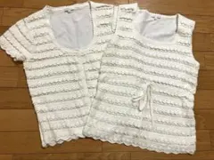 TO BE CHIC ニット　アンサンブル　半袖　Mのサムネイル