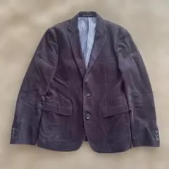 コムサイズム　コーデュロイ テーラードジャケット ダークブラウン