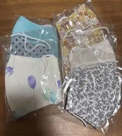 女性Mサイズ　ハンドメイド布マスク　7枚セット