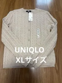 UNIQLO ユニクロ　ケーブルクルーネックカーディガン XL