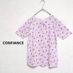 CONFIANCE コンフィアンス フルーツ柄半袖Tシャツ ピンク M