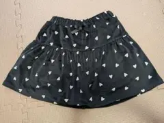ハート模様フリーススカート風キュロット120cm