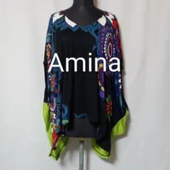 美品 アミナ チャイハネ ドルマンスリーブ チュニック カットソー エスニックのサムネイル