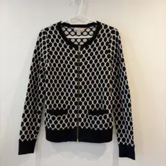 バナナリパブリック　幾何学模様　柄　カーディガン　　ジャケット　カシミヤ入り