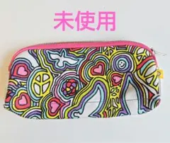 【未使用】ペンケース 筆箱 カラフル ポーチ ピンク