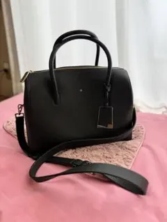 ケイトスペード 未使用 緑黒の皮革ハンドバッグ