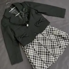 130サイズ★入学式に♪キッズ フォーマル スカートスーツ セット ブラック