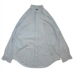 90s ラルフローレン オックスフォード BD シャツ 長袖 古着 メンズ F