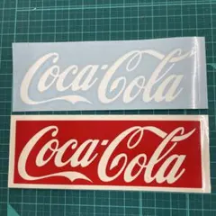 Coca-Cola ロゴ 転写式ステッカー 2枚セット