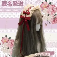赤B 　ヘッドドレス　ゴスロリ　ロリータ　コスプレ　カチューシャ　フリル　レース