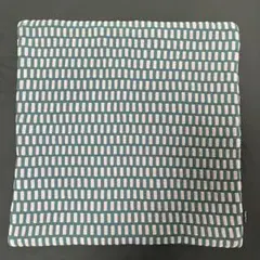 Francfranc 幾何学模様 クッションカバー ブルーグリーン