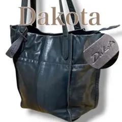 Dakota ダコタ 良品 肩掛け可 チャーム レザー トートバッグ ブラック系のサムネイル