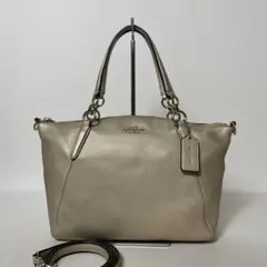 2509-317｜美品｜コーチ 2WAY バッグ レザー シャンパンゴールド