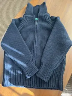 【クリーニング済】BENETTON/ベネトン  イタリア製ジップアップセーター