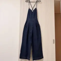 SPIRALGIRL デニム サロペット オーバーオール バックレース S～M