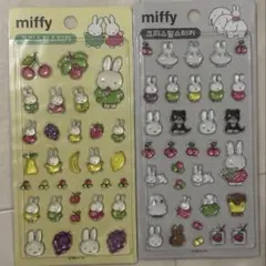 ミッフィー 韓国 シール 3Dクリスタルステッカー ボンボンドロップシール 2点