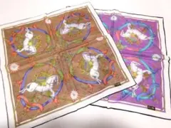 未使用品　セリーヌ　ハンカチ　2枚　馬　色違い　箱なし