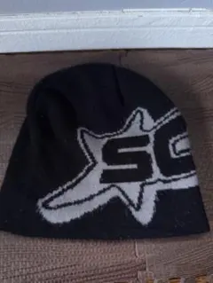 Y2K 黒ニット帽・ビーニー