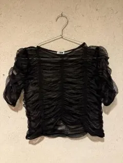 ＜H＞チュールシャーリング プルオーバー