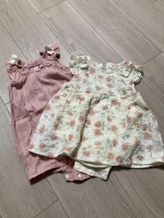 70サイズ　ロンパース　女の子　2枚セット