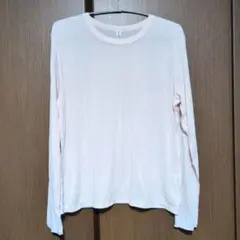 GU ソフトシアークルーネックT 長袖 XL ピンク