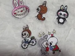 ラブブLabubuワッペン5種