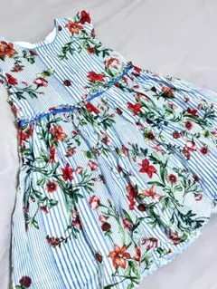 MONSOON モンスーン　花柄半袖ワンピース 12-18months 80cm