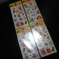 4点新品未使用ディズニー シール 4パックセット