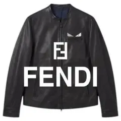 Q725 L フェンディ イタリア製 モンスター ラムレザー ジャケット メンズのサムネイル