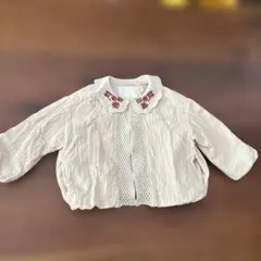 ザラ　ピーターパンカラー刺繍ジャケット　４歳　104cm