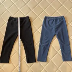UNIQLO 90サイズ 青 黒 長ズボンセット