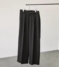 EMMA CLOTHES ストライプ柄 ワイドスラックス パンツ