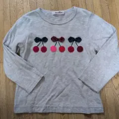 ファミリア　長袖シャツ　さくらんぼ　チェック