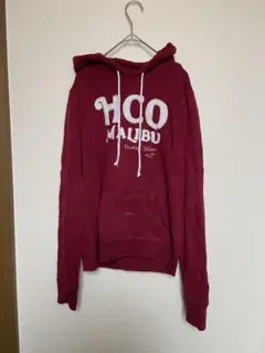 ⚠️訳あり HOLLISTER 赤 フード パーカー 【L】 レッド トレーナー