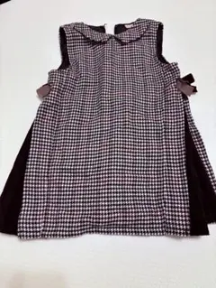 petit main チェック柄襟付きワンピース　90cm