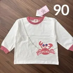【新品タグ付き】バースデイ かにぱん 長袖 Tシャツ 90 白 大人気