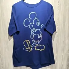 ミッキーマウス グラフィック Tシャツ ネイビー 　XLサイズ