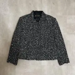 【美品✨】ウール混ツイードジャケット レディースM セミフォーマル