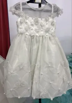 I'm 子供用 フォーマルドレス チュール パール ホワイト 95-100cm