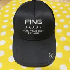 PING キャップ ブラック ☆フリーサイズ