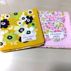Liberty Flower ハンカチ 2枚セット 花柄（約42cm×40cm）のサムネイル